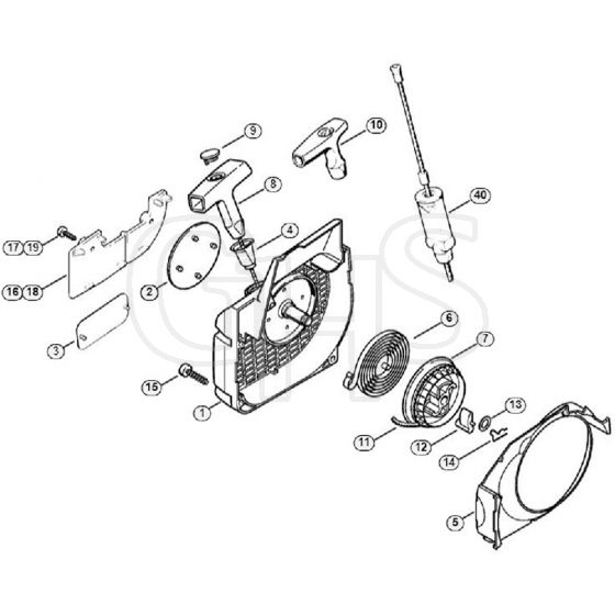 Genuine Stihl 023 / L - Rewind starter