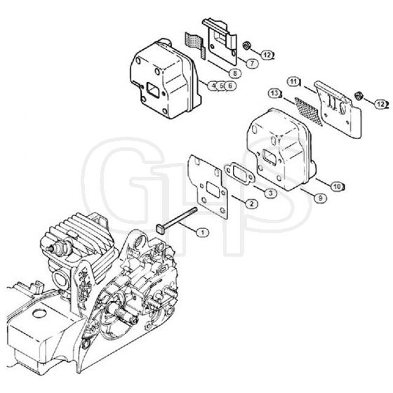 Genuine Stihl 023 L / J - Muffler