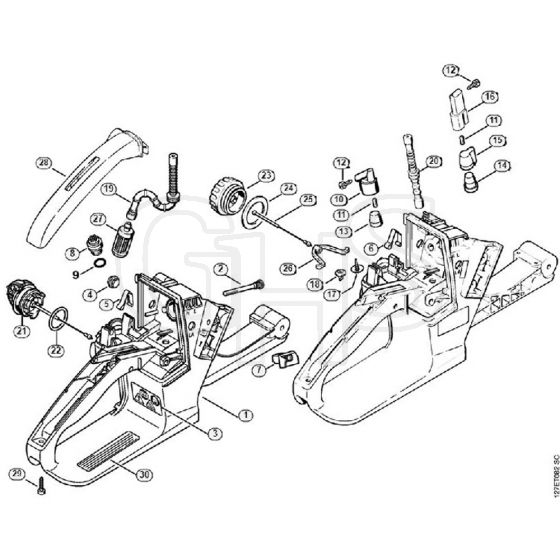 Genuine Stihl 024 / G - Tank housing