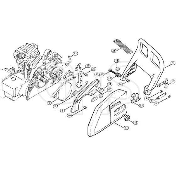 Genuine Stihl 025 / H - Chain brake