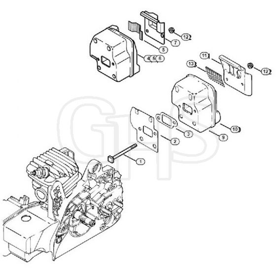 Genuine Stihl 025 / J - Muffler