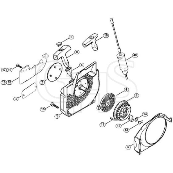 Genuine Stihl 025 / L - Rewind starter