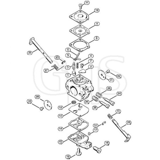 Genuine Stihl 025 / S - Carburetor C1Q-S11 (13.94)