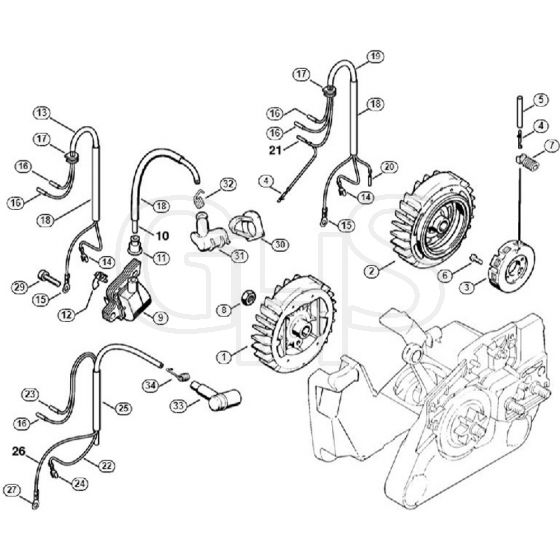 Genuine Stihl 026 / G - Ignition system