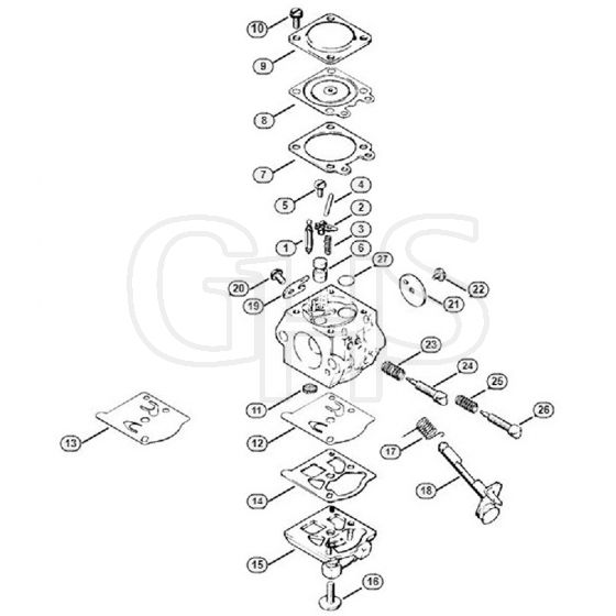 Genuine Stihl 028 WB / E - Carburetor WT-16