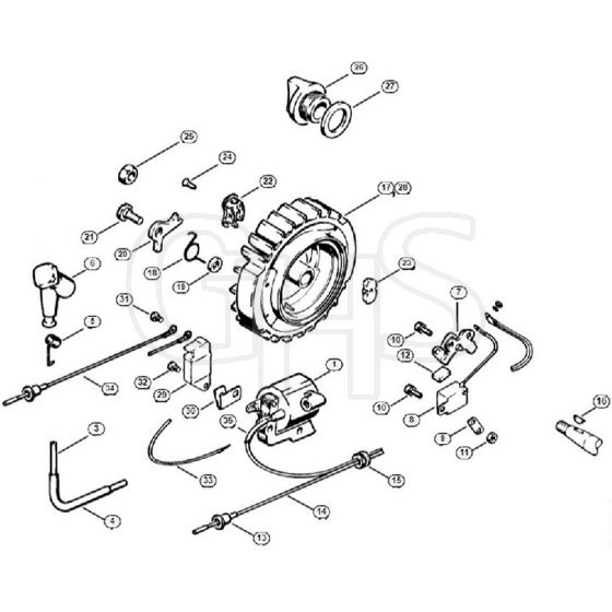 Genuine Stihl 031 / D - Ignition armature, Flywheel