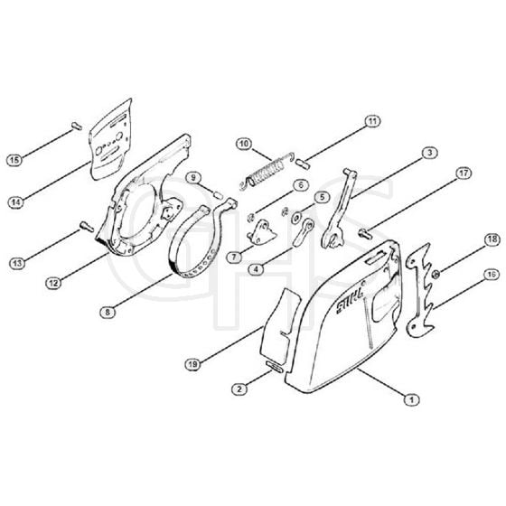 Genuine Stihl 032 AV / D - Chain brake