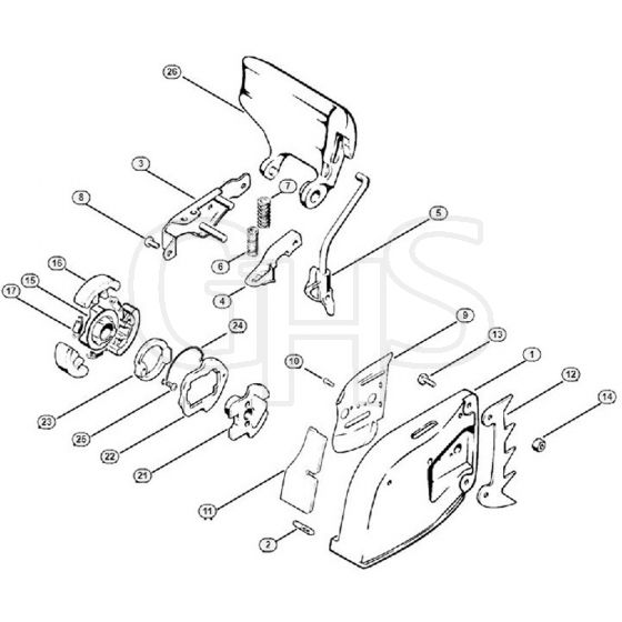 Genuine Stihl 032 AV / L - Chain brake with isolating clutch