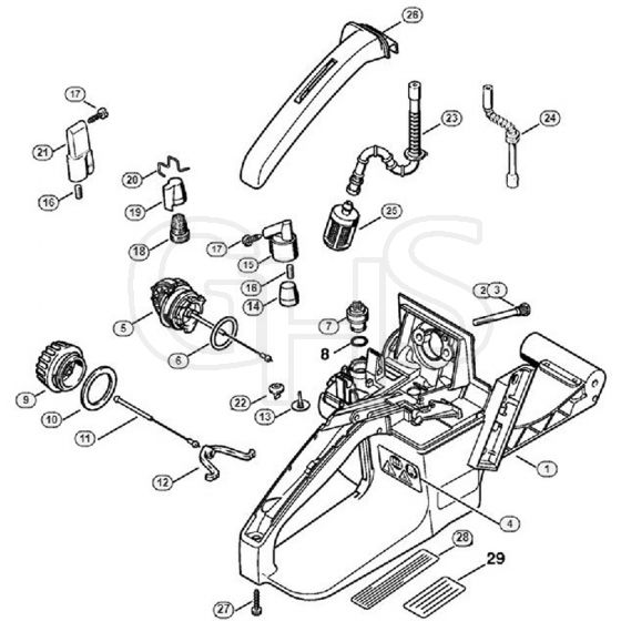 Genuine Stihl 034 / J - Tank housing