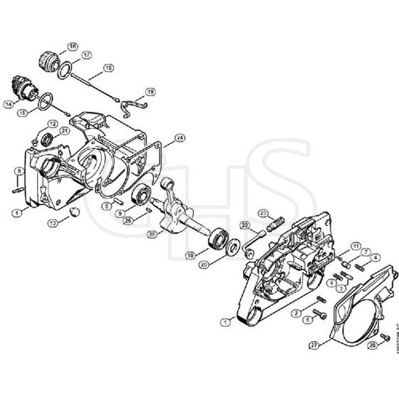 Genuine Stihl 036 / A - Crankcase