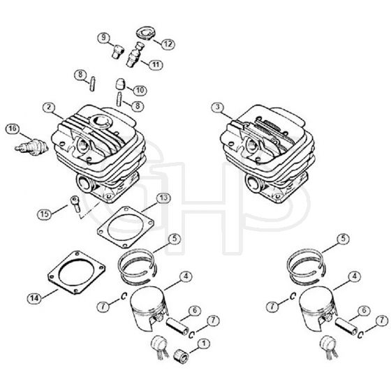 Genuine Stihl 036 / B - Cylinder