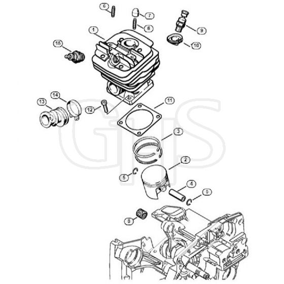 Genuine Stihl 036 QS / B - Cylinder