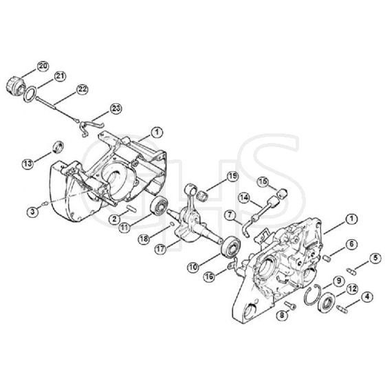 Genuine Stihl 038 / A - Crankcase