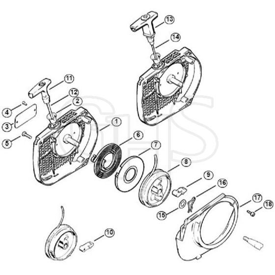 Genuine Stihl 038 / G - Rewind starter