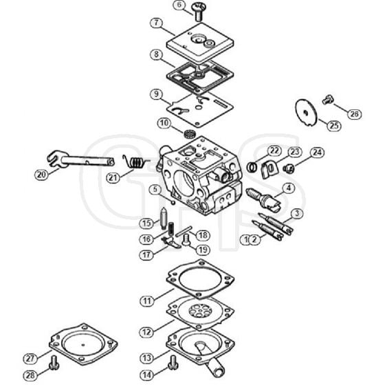 Genuine Stihl 038 / K - Carburetor C3-S148, C3-S149