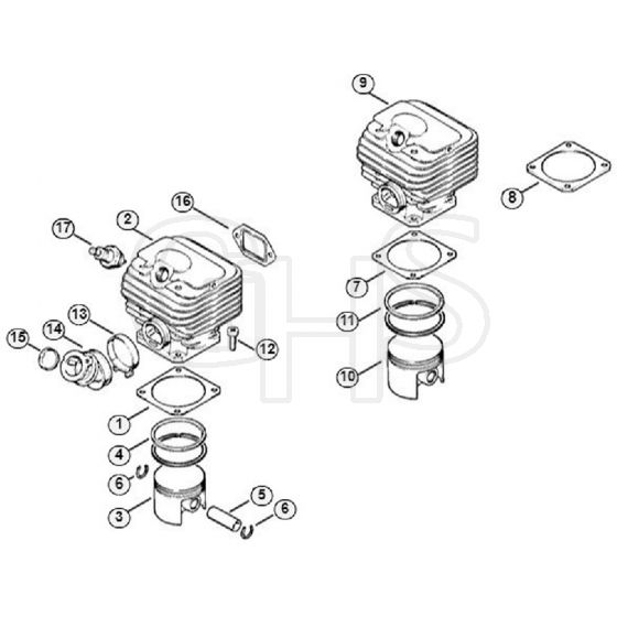 Genuine Stihl 038 M / B - Cylinder