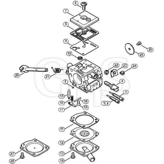 Genuine Stihl 038 M / K - Carburetor C3-S148, C3-S149