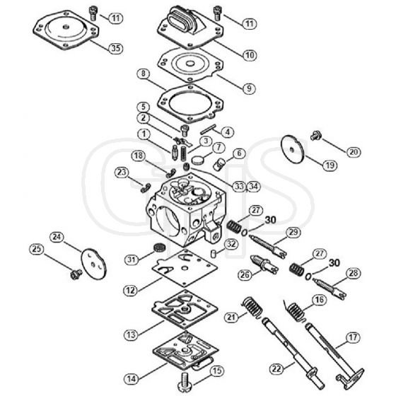 Genuine Stihl 039 / J - Carburetor HD-19