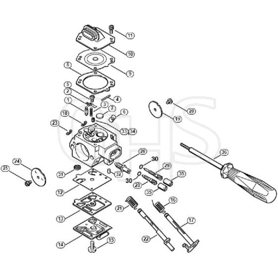 Genuine Stihl 039 / K - Carburetor HD-18, HD-21 (only USA)