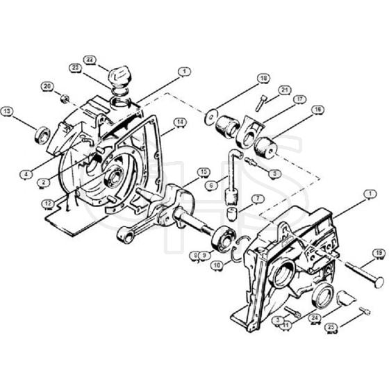 Genuine Stihl 041 AVEQ / A - Crankcase