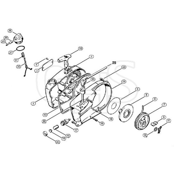 Genuine Stihl 041 AVEQ / G - Rewind starter