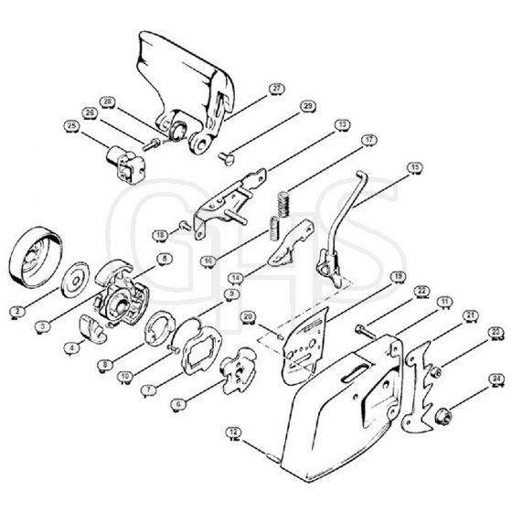 Genuine Stihl 041 AVEQ / N - Chain brake with isolating clutch