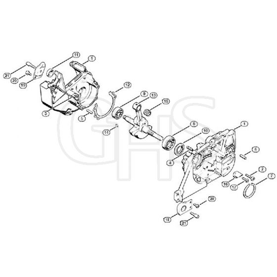 Genuine Stihl 042 / A - Crankcase