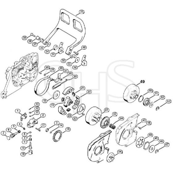 Genuine Stihl 042 / G - Oil pump, Clutch