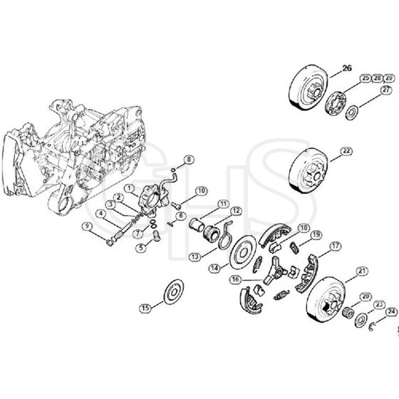 Genuine Stihl 044 / C - Oil pump, Clutch