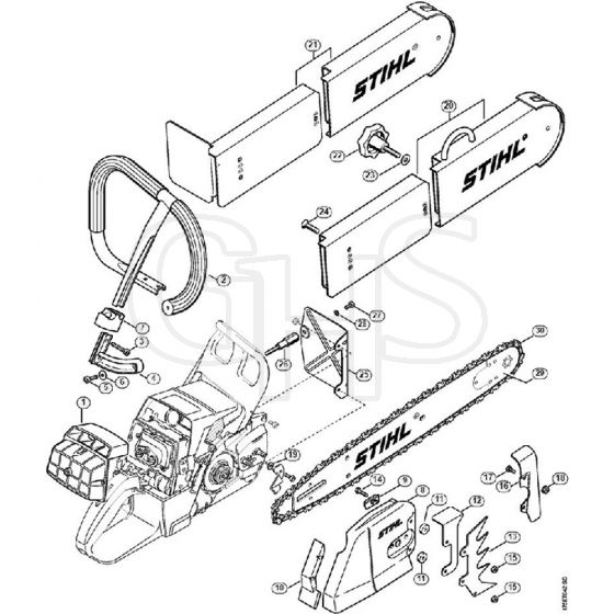 Genuine Stihl 044 C / R - Conversion kit rescue saw (27.2000), (31.2005)