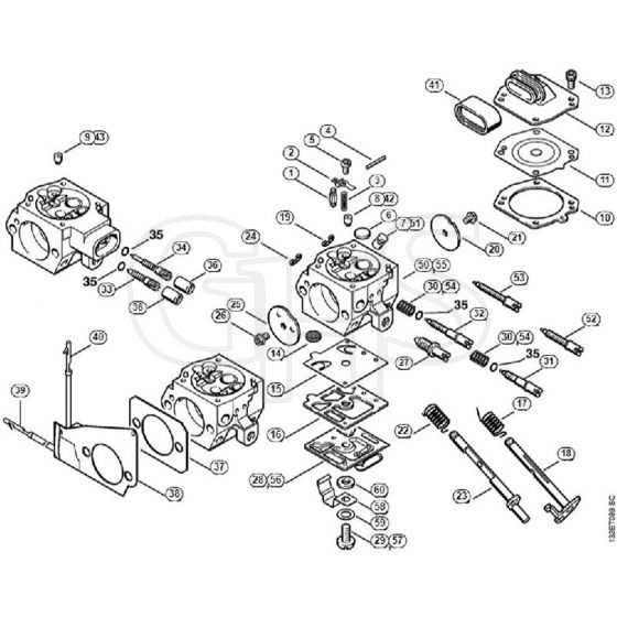 Genuine Stihl 044 / L - Carburetor HD-15, HD-17, HD-11, HD-10