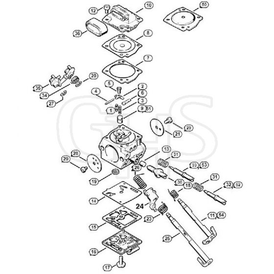 Genuine Stihl 044 / M - Carburetor C3M-S12 automatic choke