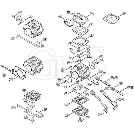 Genuine Stihl 044 / N - Carburetor C3M-S5, S24, S5, S20, S22, S23