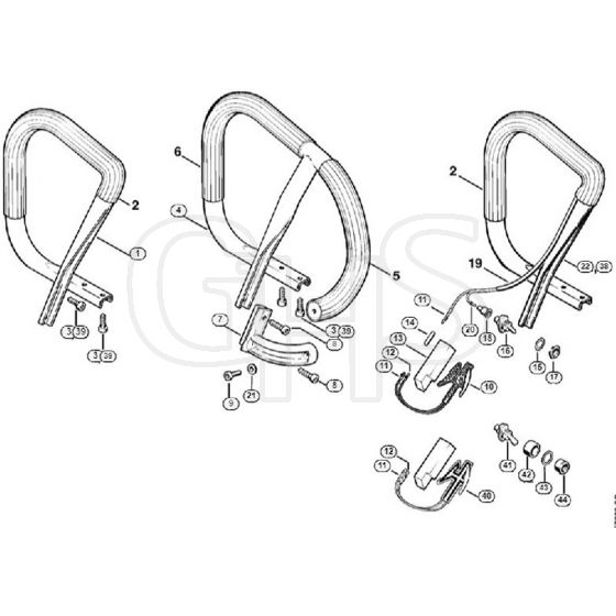 Genuine Stihl 044 / P - Handlebar, Heating element