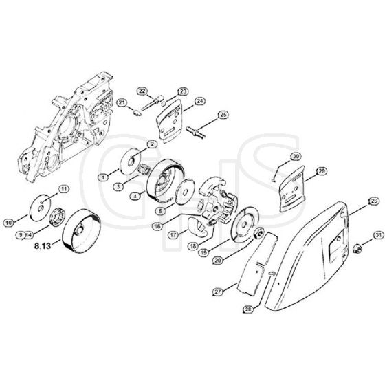 Genuine Stihl 045 AV / D - Chain sprocket, Clutch