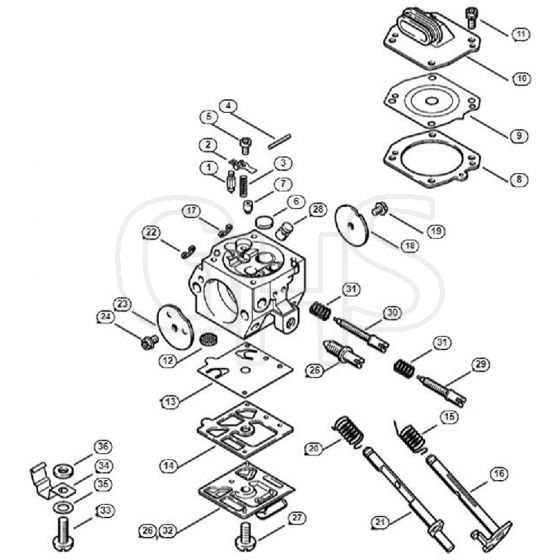 Genuine Stihl 046 C / L - Carburetor HD-14, HD-16, HD-24