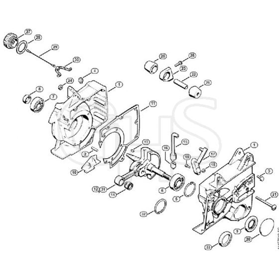 Genuine Stihl 051 / A - Crankcase