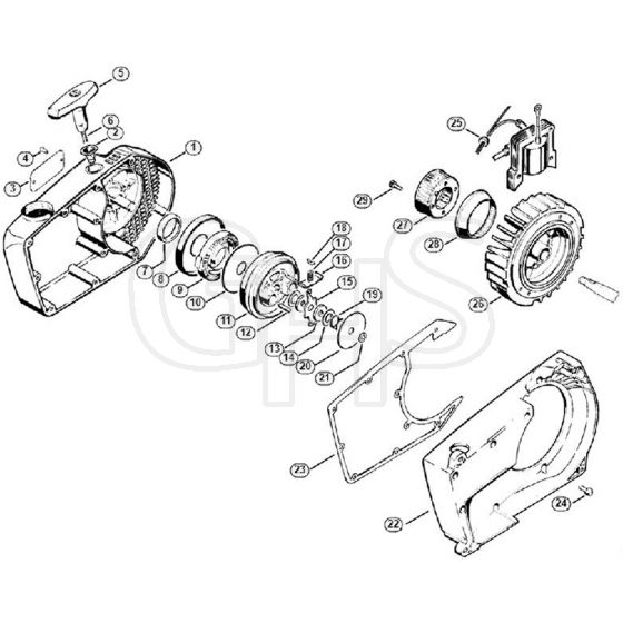 Genuine Stihl 051 / N - Rewind starter friction shoe  X 6 745 960 (30.80)