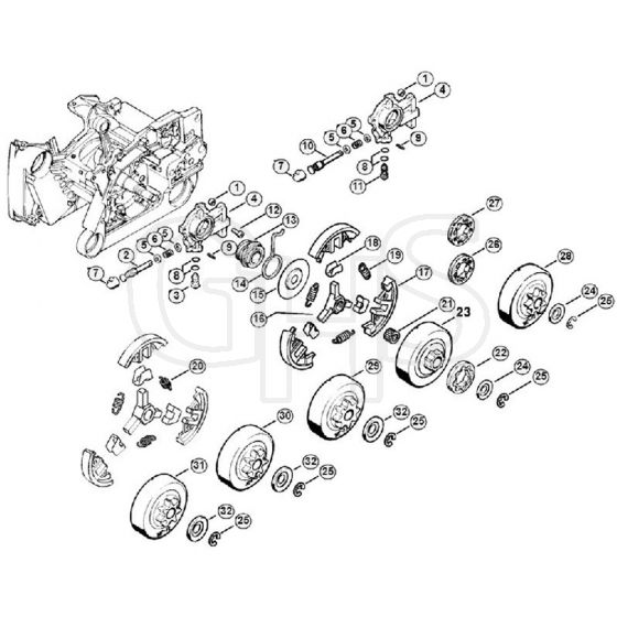 Genuine Stihl 066 / D - Oil pump, Clutch