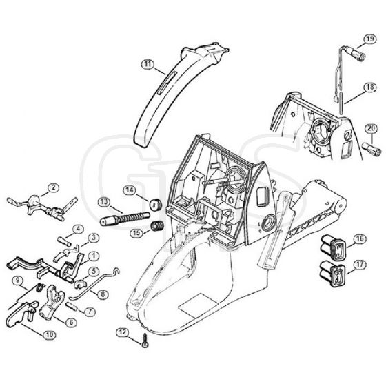 Genuine Stihl 066 / L - Throttle control