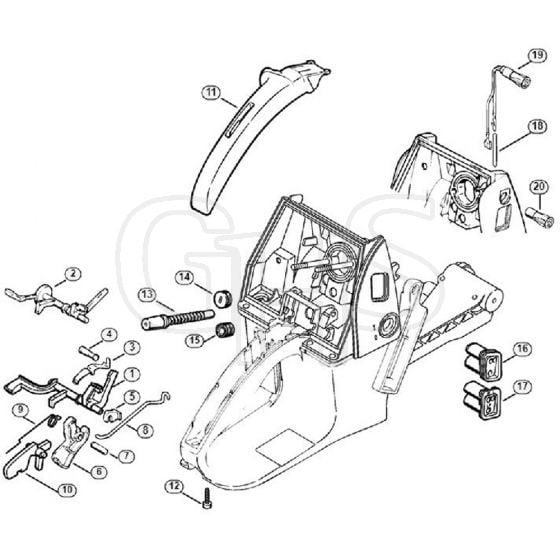 Genuine Stihl 066 M / L - Throttle control