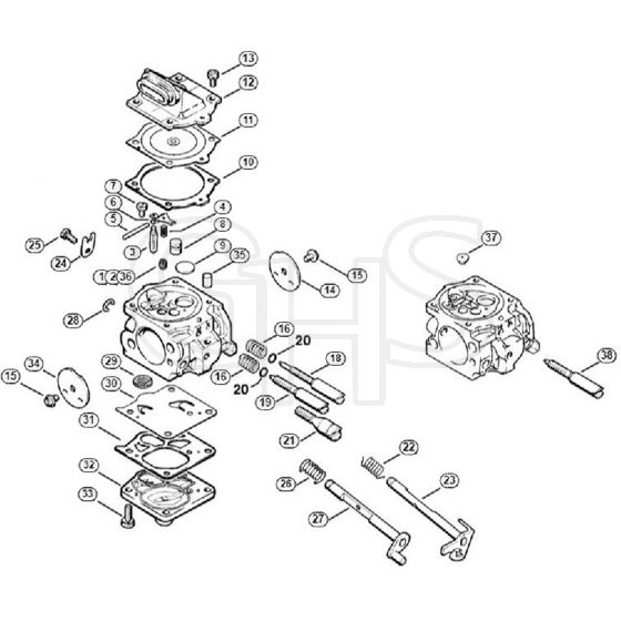 Genuine Stihl 066 M / O - Carburetor WJ-65, WJ-67, WJ-76