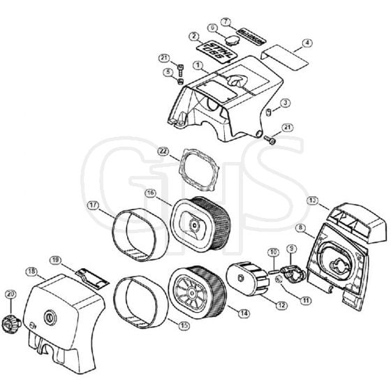 Genuine Stihl 066 M / Q - Shroud, Air filter