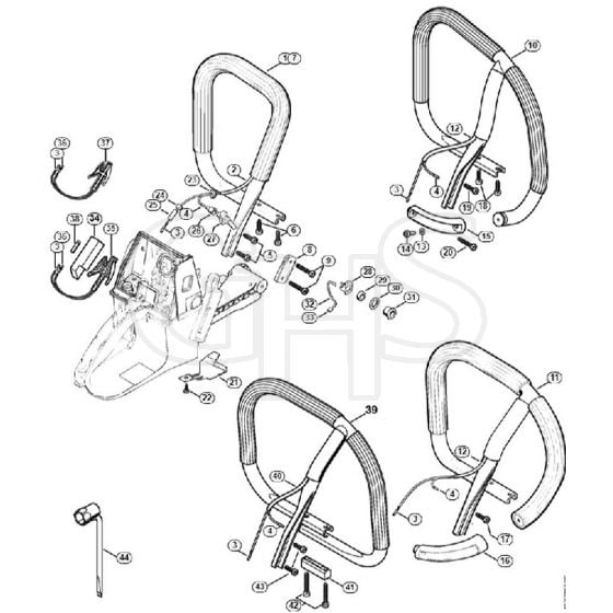 Genuine Stihl 066 / N - Handlebar (Heating)