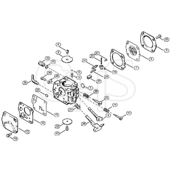 Genuine Stihl 075 AVE / H - Carburetor Tillotson