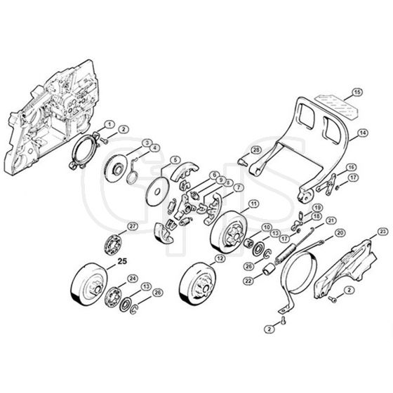 Genuine Stihl 084 / D - Clutch, Chain brake