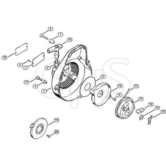 Genuine Stihl 08 SE / P - Rewind starter  X 18 735 099 (42.88)