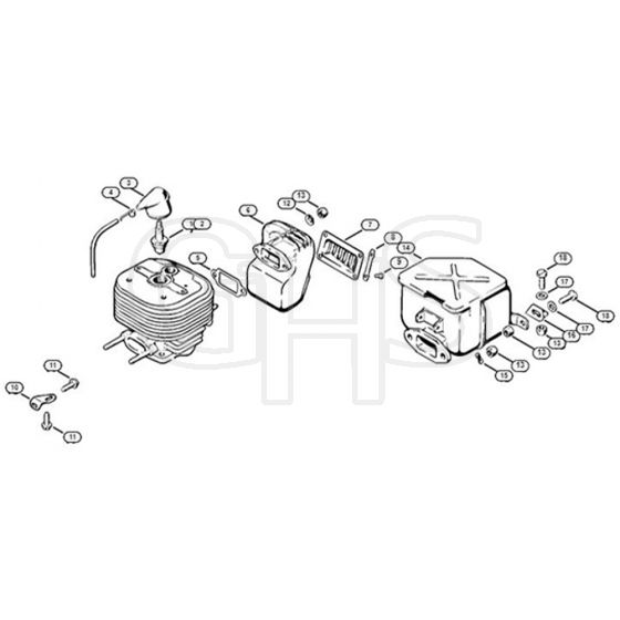 Genuine Stihl 090 AV / C - Muffler