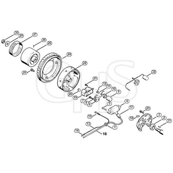 Genuine Stihl 090 AV / E - Ignition system