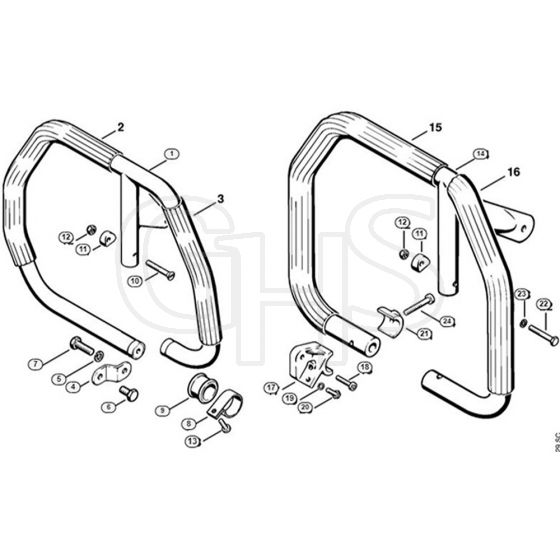 Genuine Stihl 090 AV / N - Wrap around handle